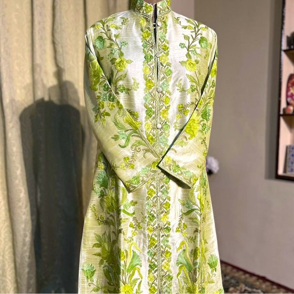 Brand New silk jacket with beautiful embroidery in aari that is special needle